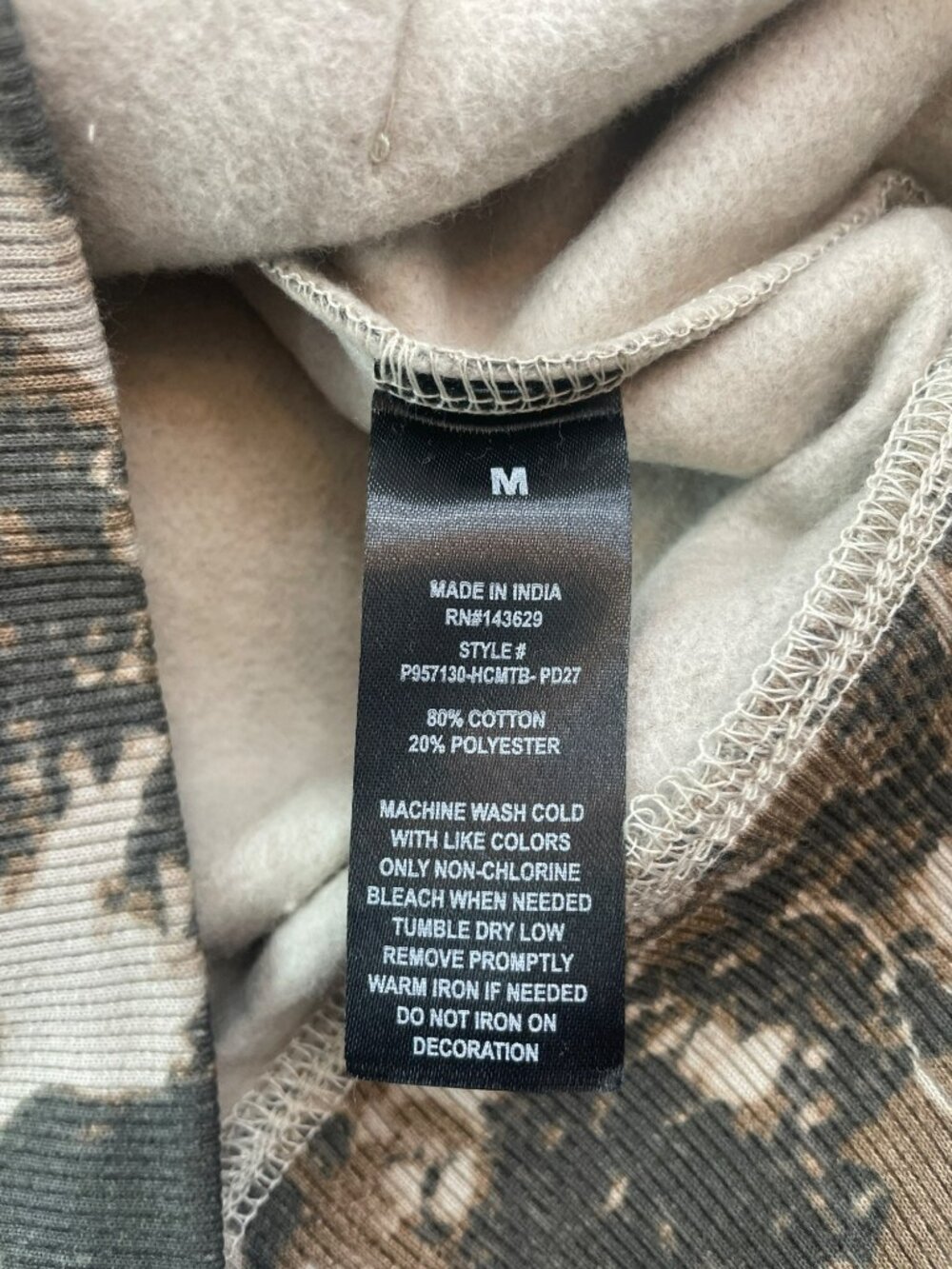 Public SupplyNYC Essentials Fit Camo Hoodie Men's Size Medium NWT - Picture 6 of 7